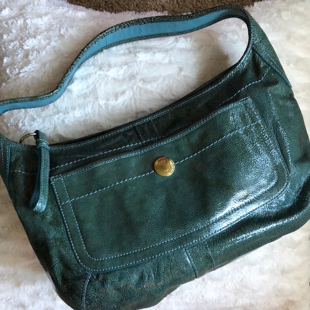 Coach turquoise blue purse